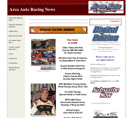  Jersey Auto Racing on Area Auto Racing News   A Weekly Newspaper Out Of Trenton  New Jersey